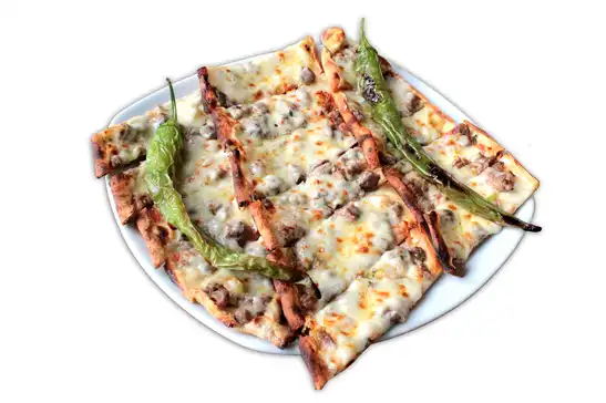 Kuşbaşılı Kaşarlı / Flat Bread with Meat Cubes and Kashar Cheese
